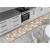 BIANCHERIAWEB Tappeto Passatoia Cucina Antiscivolo Sottolavello Digitale Dis. Atelier Beige 50x280 Beige