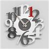 Giallobus - Orologio Bilay - Carved - Legno Mdf - Premium 30x30‎‎cm - 14 - Prospect - Artigianale Made in Italy - Silenzioso - Idea regalo - Moderni doppio livello
