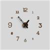 Giallobus - Orologio da Parete Adesivo Grande Float - Typos - Legno Mdf - Float ⌀ 60/80/110cm - 22 - Rust - Orologio da parete moderno - Numeri adesivi 3d - Diametro variabile 60/80/100cm