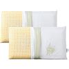 EVERGREENWEB MATERASSI & BEDS EVERGREENWEB Coppia Cuscini Letto 40x70 Alti 12 cm Modello Saponetta 100% Memory Foam Doppia Fodera Aloe Vera e Cotone Sfoderabile Guanciali RILASSANTI per dolori Cervicali con Dispositivo Medico