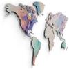 Giallobus - MAPPA DEL MONDO - DECORAZIONE DA PARETE IN LEGNO MDF (MDF Deligold, 130L x 72l cm)