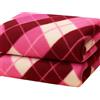 Corredocasa Plaid in Pile Extra Morbido e Soffice con Elegante Trama Scozzese Made in Italy - Leggero e Confortevole - Coperta Perfetta per Divano, (Viola, Singolo 130x160)