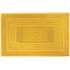 BiancheriaWeb Tappeto Bagno Doccia Spugna Tinta Unita Torino Tappetino Super Assorbente in Cotone Pelo Corto con Greca 60x180 Senape