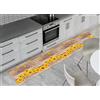 BIANCHERIAWEB Tappeto Passatoia Cucina Antiscivolo Sottolavello Digitale Fantasie Varie 50x280 Onda Girasoli