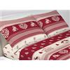 BIANCHERIAWEB Completo Lenzuola Letto in 100% Cotone Stile Tirolese Montagna Chalet Disegno Tirolo