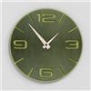 Giallobus - Orologio Bilay - Simple relief - Legno Mdf - Premium 30x30‎‎cm - n.30 Green fabric - Artigianale Made in Italy - Silenzioso - Idea regalo - Moderni doppio livello