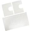 BiancheriaWeb Tappeto Bagno Doccia Spugna Tinta Unita Torino Tappetino Super Assorbente in Cotone Pelo Corto con Greca Parure 3 Pezzi Bianco