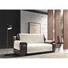 BIANCHERIAWEB Copridivano/Poltrona Imbottito Trapuntato Antimacchia Sofà Cover Impermeabile 4 Posti Tortora-Beige