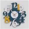 Giallobus - Orologio Bilay - Carved - Legno Mdf - Premium 60x60cm - 02 - Marine - Artigianale Made in Italy - Silenzioso - Idea regalo - Moderni doppio livello