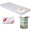 EVERGREENWEB MATERASSI & BEDS EVERGREENWEB - Materasso Singolo 80x190 in MEMORY FOAM alto 12 cm + Cuscino Letto GRATIS, Rivestimento Trapuntato ANALLERGICO color Bianco, SFODERABILE e Lavabile, per Reti Divani Letti Brandine, EASY