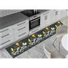 BIANCHERIAWEB Tappeto Passatoia Cucina Antiscivolo Sottolavello Digitale Dis. Puff Coccinella 50x230 Puff Coccinella