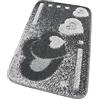 emmevi Tappeto Bagno Morbido Antiscivolo Assorbente Moderno Scendiletto Doccia MOD.ITACA 50X110_Grigio
