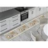 BIANCHERIAWEB Tappeto Passatoia Cucina Antiscivolo Sottolavello Digitale Disegno Fiori Margherite 50x230 Fiori Margherite