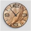 Giallobus - Orologio Bilay - Simple relief - Legno Mdf - Premium 30x30‎‎cm - n.13 Wood section - Artigianale Made in Italy - Silenzioso - Idea regalo - Moderni doppio livello