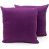 BIANCHERIAWEB SONNI CALDI E PROFONDI CON BIANCHERIAWEB Coppia Cuscini Arredo Imbottiti Tessuto Ottoman in Tinta Unita Colore Viola 38 40x40 Viola 38