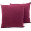 BIANCHERIAWEB SONNI CALDI E PROFONDI CON BIANCHERIAWEB Coppia Cuscini Arredo Imbottiti Tessuto Ottoman in Tinta Unita Bordeaux 06 40x40 Bordeaux 06
