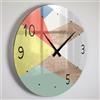 Giallobus - Orologio Linea Basic - Geometric - Vetro acrilico - Basic 30x30 - Meccanismo silenzioso - Pronto da appendere - Orologi moderni