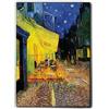Giallobus - Quadro - Vincent Van Gogh - Terrazza di un caffè di notte - Tela Canvas Telaio Premium Alto Spessore - 50x70 - Pronto da appendere - Quadri moderni per la casa