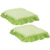 Corredocasa Set 2 Coprisedia con Volant, Made in Italy - Motivo a Quadri, Elasticizzati e Facili da Applicare, Disponibili in Vari Colori - Ideali per Cucina, Sala da Pranzo e Soggiorno (Verde)