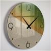 Giallobus - Orologio Linea Basic - Acqua e legno - Vetro acrilico - Basic 30x30 - Meccanismo silenzioso - Pronto da appendere - Orologi moderni