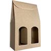 IMBALLAGGI 2000-50 Scatole Portabottiglie Marrone - Scatole di cartone per bottiglie di vino prosecco champagne - Confezione da 2 bottiglie - Ideali per Natale e occasioni speciali
