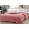 Corredocasa Piumone/Piumino Trapunta Coral Tinta Unita Made in Italy Caldo Double Face Vellutata Cinigliata Soffice Morbida Moderno Durevole Ideale per Casa (Singolo, Rosa)