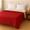 Corredocasa - Trapuntino Primaverile/Estivo Copriletto Trapuntato Made in Italy Quilt Double Face in Morbida Microfibra Misure 245X260 Cm Matrimoniale 2 Piazze (Rosso/Panna)