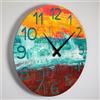 Giallobus - Orologio Linea Basic - Acqua e fuoco - Legno Mdf - Basic 30x30 - Meccanismo silenzioso - Pronto da appendere - Orologi moderni
