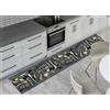 BIANCHERIAWEB Tappeto Passatoia Cucina Antiscivolo Sottolavello Digitale Fantasie Varie 50x280 Cucchiai
