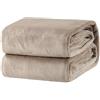 Corredocasa Plaid in Pile Extra Morbido e Soffice con Elegante Trama Scozzese Made in Italy - Leggero e Confortevole - Coperta Perfetta per Divano, (Beige, Una Piazza e Mezzo 160x210)