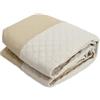 Corredocasa Copriletto Matrimoniale Trapuntato Double Face, Made in Italy - Trapunta Primaverile/Estiva in Morbida Microfibra - Trapuntino Bicolore disponibile in Vari Colori - 250x240 cm (Beige/Panna)