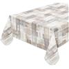 emmevi Tovaglia Antimacchia Bordata Tavolo Shabby Chic Cotone Plastificato Interno Esterno 120x160 Cm