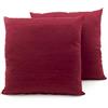 BIANCHERIAWEB Coppia Cuscini Arredo Imbottiti Tessuto Ottoman in Tinta Unita Bordeaux 27 60x60 Bordeaux 27