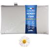 Baldiflex Emporio Cuscino Memory Foam Ergonomico Saponetta, Fodera Camomilla Rilassante, Sfoderabile e Lavabile, Misura 40x70 cm Alto 11 cm, Anticervicale