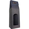 IMBALLAGGI 2000-20 Scatole Portabottiglie Nera - Scatole di cartone per bottiglie di vino prosecco champagne - Confezione da 1 bottiglia - Ideali per Natale e occasioni speciali