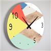 Giallobus - Orologio Linea Basic - Geometric - Legno Mdf - Basic 30x30 - Meccanismo silenzioso - Pronto da appendere - Orologi moderni