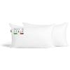 DREAMIN'101 DREAMIN*101- Cuscini Letto Matrimoniale Singolo Una Piazza e Mezza Ipoallergenico, Cuscino Letto 50x80 Piuma Ultrasoffice Imbottitura Piumino, Guanciale Letto Traspirante, Coppia 2Pz Cloud (Alto 10cm)