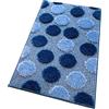 emmevi Tappeto Bagno Camera Antiscivolo Shaggy Moderno Scendi Doccia Assorbente MOD.iOS 65X40 Blu