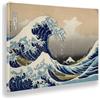 Giallobus - Quadro - Hokusai - La Grande Onda di Kanagawa - Tela Canvas Telaio Standard - 100x70 - Pronto da Appendere - Quadri Moderni per la casa