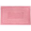 BiancheriaWeb Tappeto Bagno Doccia Spugna Tinta Unita Torino Tappetino Super Assorbente in Cotone Pelo Corto con Greca 45x60 Rosa