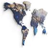 Giallobus - MAPPA DEL MONDO - DECORAZIONE DA PARETE IN LEGNO MDF (MDF Oceanbrass, 130L x 72l cm)