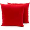 BIANCHERIAWEB SONNI CALDI E PROFONDI CON BIANCHERIAWEB Coppia Cuscini Arredo Imbottiti Tessuto Ottoman in Tinta Unita Colore Rosso 20 40x40 Rosso 20