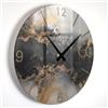 Giallobus - Orologio Linea Basic - Taglio di Pietra - Blackbrader - Vetro acrilico - Basic 30x30 - Meccanismo silenzioso - Pronto da appendere - Orologi moderni