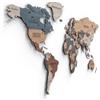 Giallobus - MAPPA DEL MONDO - DECORAZIONE DA PARETE IN LEGNO MDF (MDF Cartina politica Multicolor Wood, 190L x 105l cm)