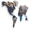 Giallobus - MAPPA DEL MONDO - DECORAZIONE DA PARETE IN LEGNO MDF (MDF Oceanbrass, 190L x 105l cm)