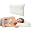 BIANCHERIAWEB Cuscino Cervicale in Memory Foam a Doppia Onda 40x65cm per Supporto al Collo 100% Made in Italy Guanciale Ergonomico Antirussamento e Anallergico con Federa Aloe Lavabile