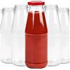 FERRAMENTA BONIFAZIO Bottiglia per Salsa Con Coperchio Barattoli (80 pz da 720 ml) Barattolo per Succo Di Frutta Conservazione Bevande in Vetro