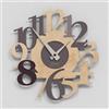 Giallobus - Orologio Bilay - Carved - Legno Mdf - Premium 30x30‎‎cm - 18 - Marble Plum - Artigianale Made in Italy - Silenzioso - Idea regalo - Moderni doppio livello