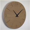 Giallobus - Orologio Linea Basic - Legno Rovere - Legno Mdf - Basic 30x30 - Meccanismo silenzioso - Pronto da appendere - Orologi moderni