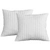 EVERGREENWEB MATERASSI & BEDS Evergreenweb - Coppia Cuscini 45x45 in Memory Foam da Letto o Arredo Divano Alti 15 cm, 2 Guanciali per Dolori Cervicali con Imbottitura Fiocco 100% Effetto Piuma Anallergico Bianchi - Offerta Prime